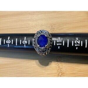 Carolyn Pollack Ring size 10, Sapphire Doublet Gemstone 925 New Dust Bag, Box